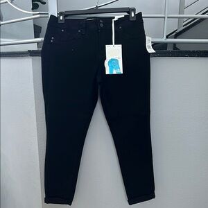 Royalty Black slim ankle Jeans with Tapered Leg size 14 NWT